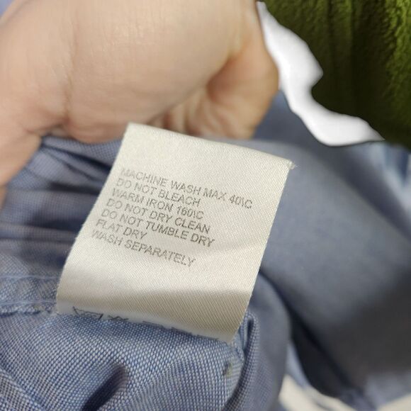 SERGIO TACCHINI Shirt Mens Large Blue Button Down Long Sleeve Dress Shirt Career - Picture 6 of 8